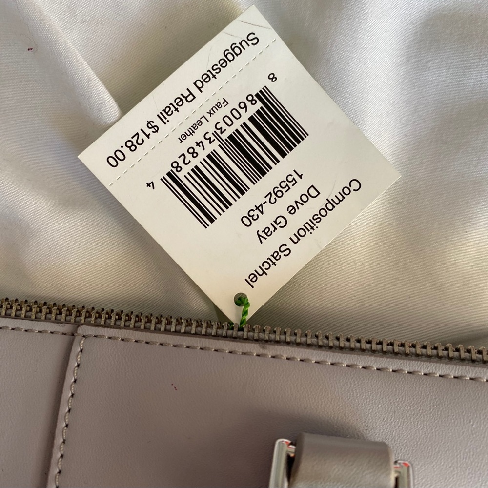 NWT Vera Bradley Composition Satchel Dove Gray - Picture 3 of 7